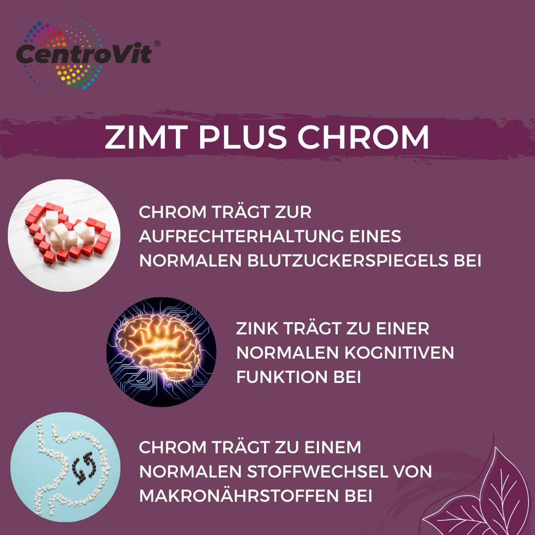 Zimt plus Chrom Kapseln: Zimt, Zink & Chrom